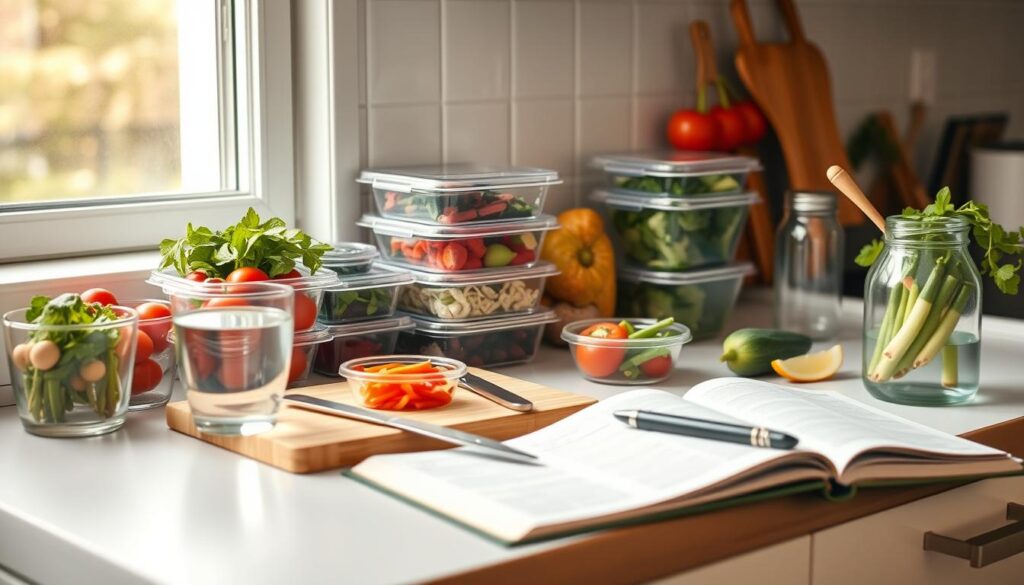 Meal Prep Vorbereitung Abendessen